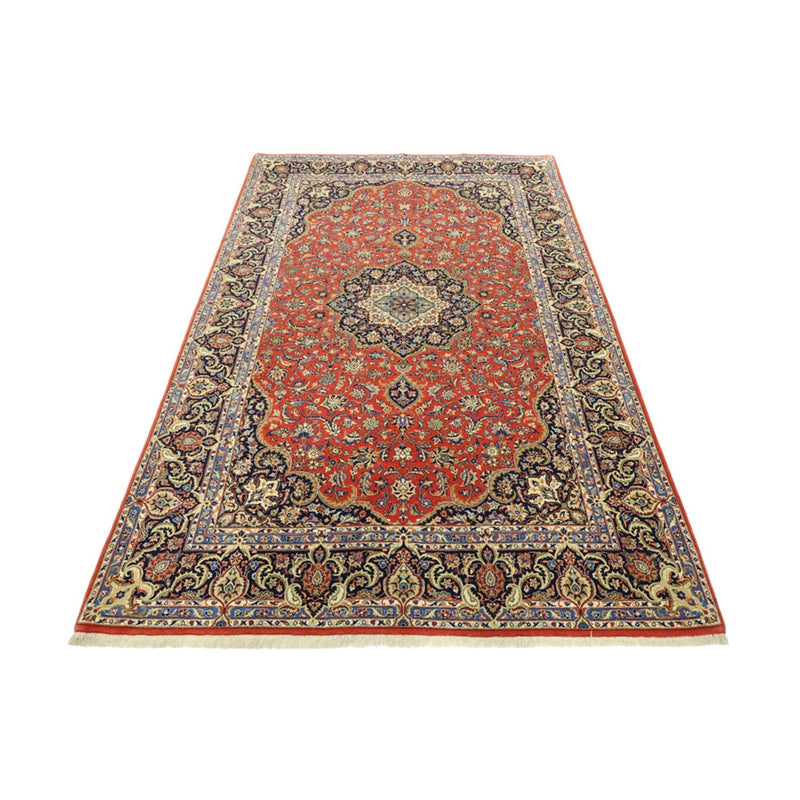 Tapete Persa - Ghom - Royal - Colar de seda - 220 x 141 cm - vermelho