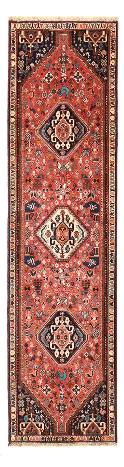 Corredor Tapete Gabbeh - Kashkuli Persa - 296 x 80 cm - vermelho