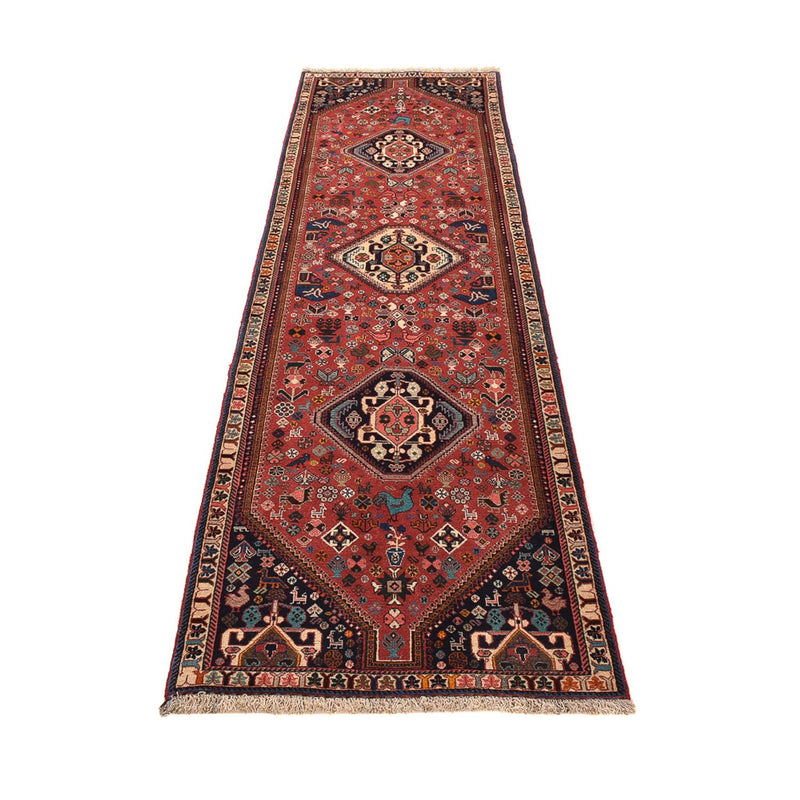 Corredor Tapete Gabbeh - Kashkuli Persa - 296 x 80 cm - vermelho