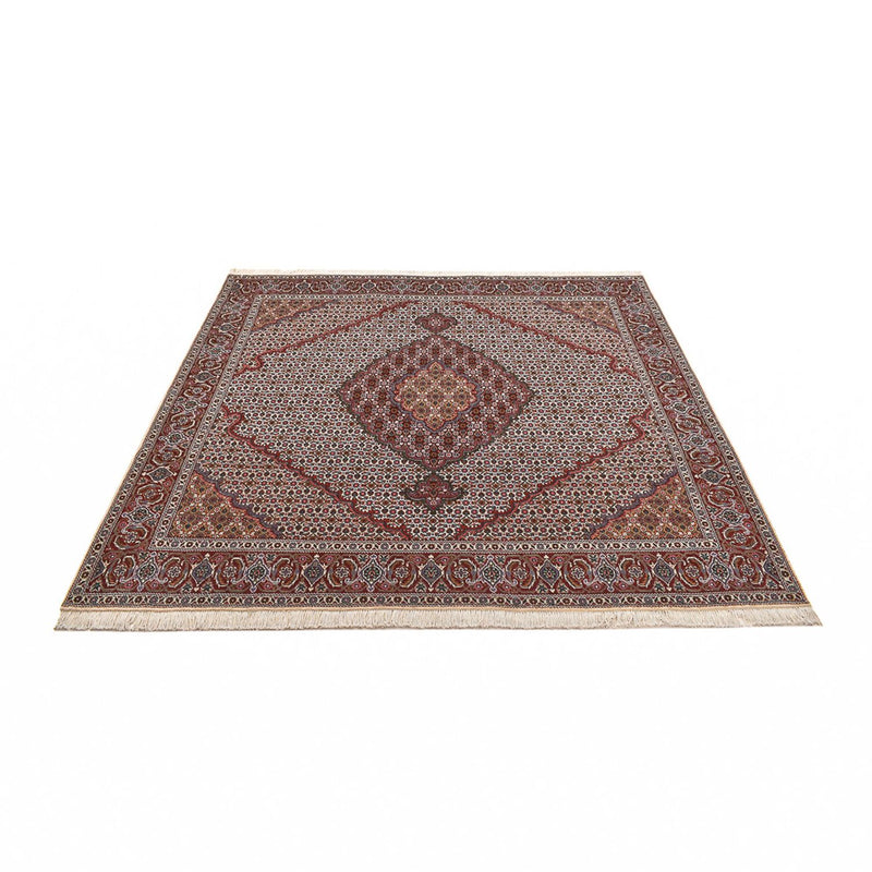 Tapete Persa - Bijar praça  - 202 x 198 cm - ferrugem