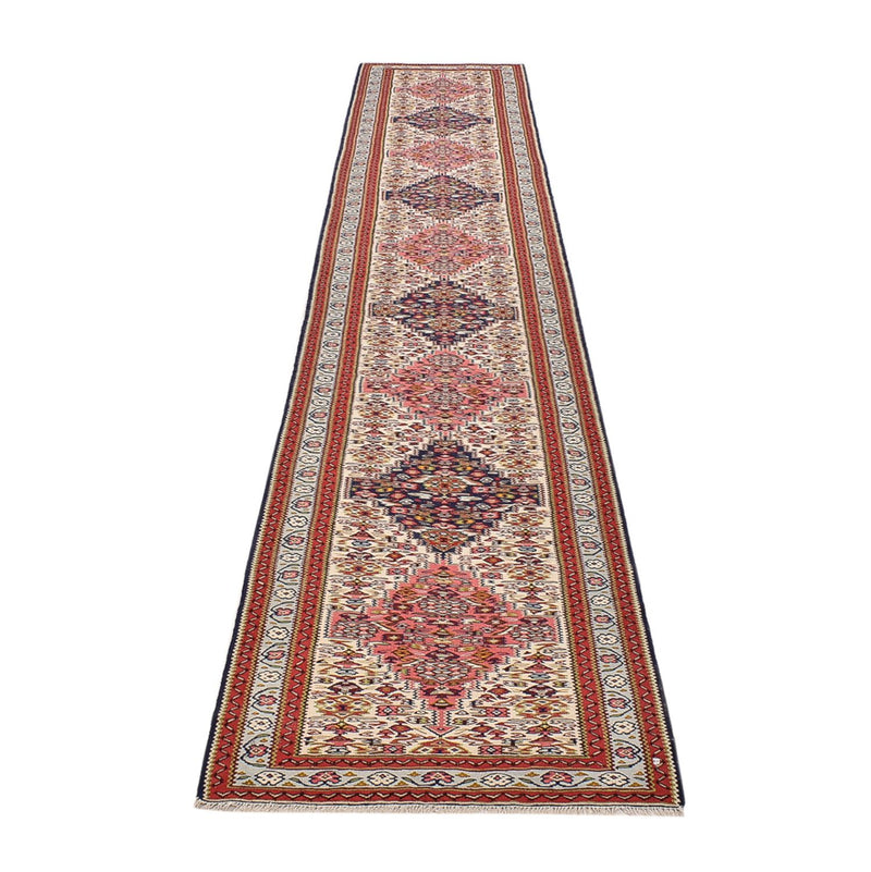Corredor Tapete Kelim - Oriental - 437 x 81 cm - bege
