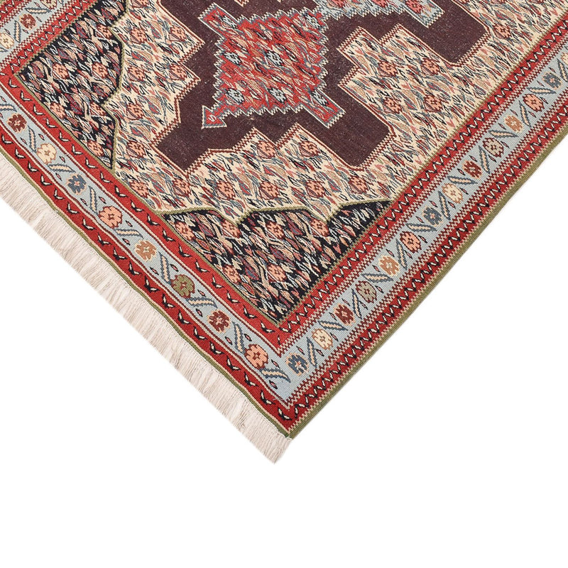 Corredor Tapete Kelim - Oriental - 495 x 85 cm - azul escuro