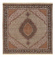 Tapete Persa - Tabriz - Royal praça  - 210 x 200 cm - castanho claro