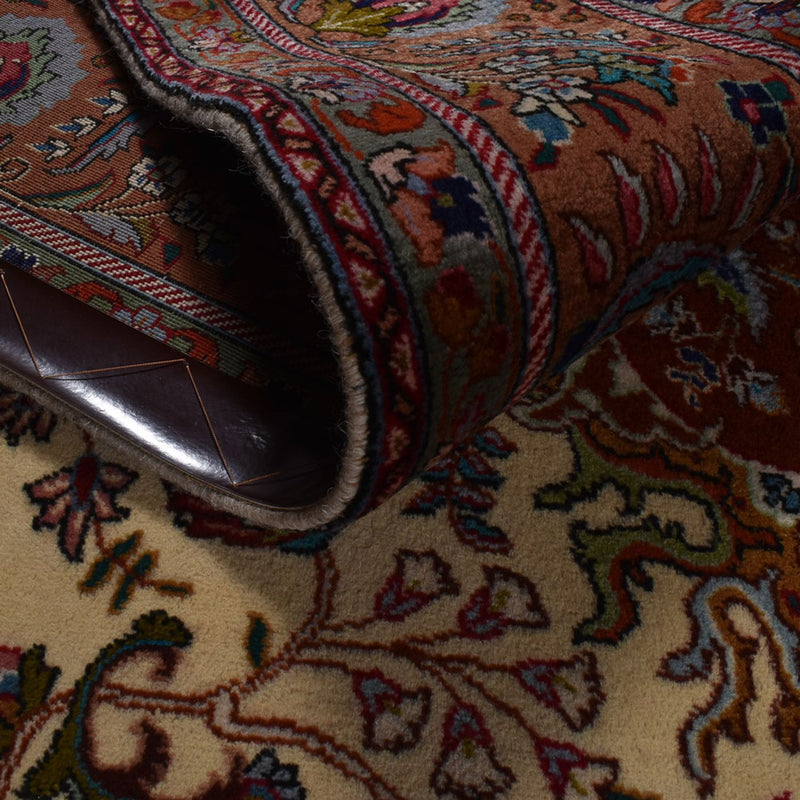 Tapete Persa - Tabriz - Royal - 312 x 206 cm - bege escuro