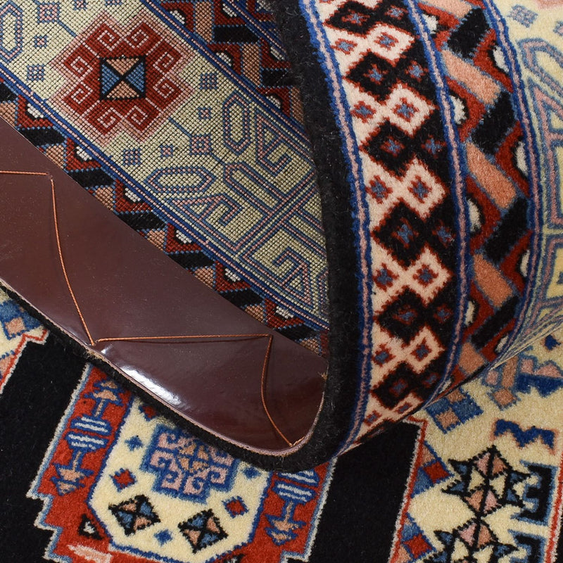 Corredor Tapete Persa - Tabriz - Premium - 305 x 75 cm - azul escuro