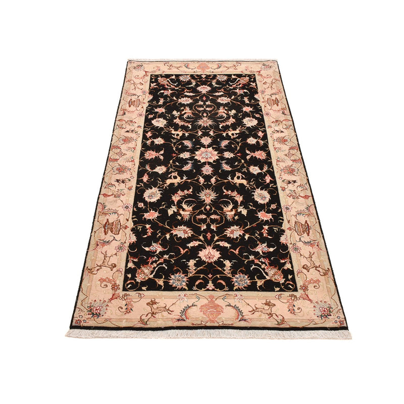 Corredor Tapete Persa - Tabriz - Royal - 204 x 100 cm - azul escuro