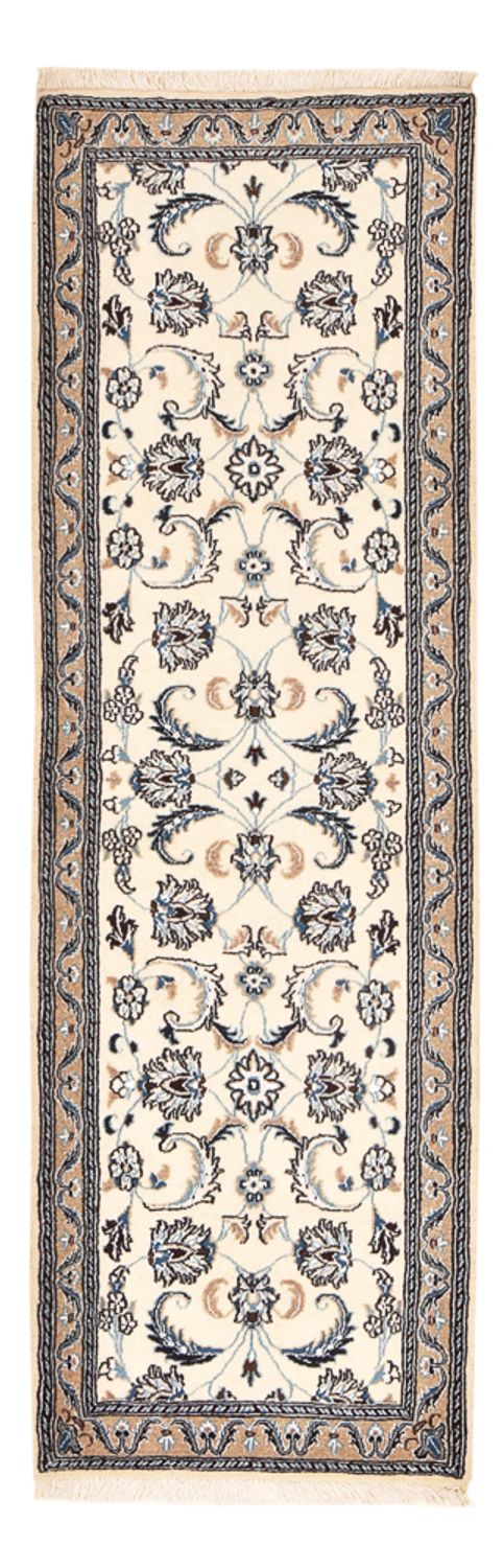 Corredor Tapete Persa - Nain - Royal - 202 x 63 cm - creme