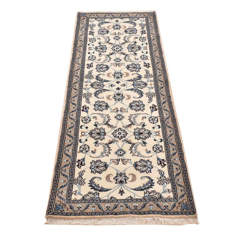 Corredor Tapete Persa - Nain - Royal - 202 x 63 cm - creme