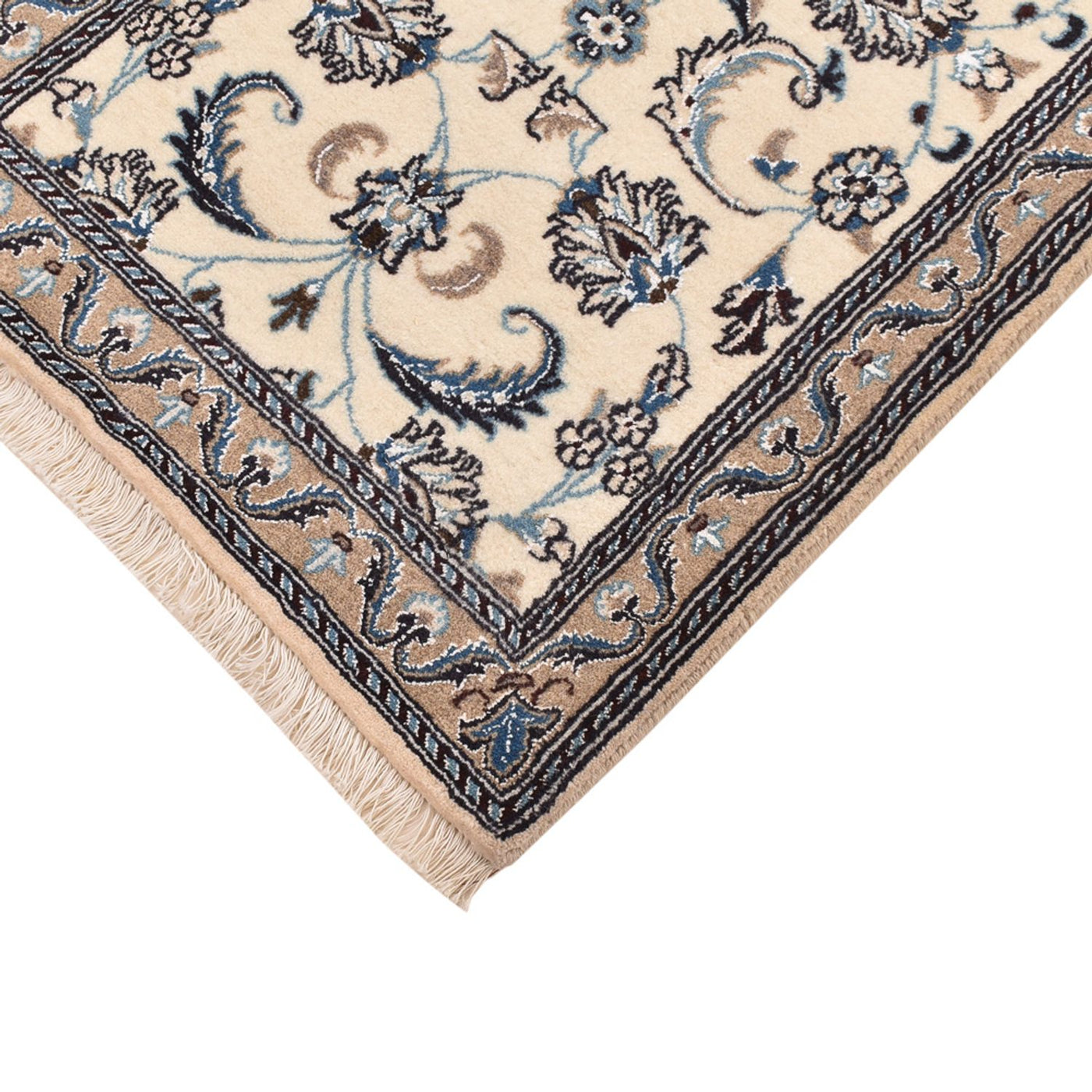 Corredor Tapete Persa - Nain - Royal - 202 x 63 cm - creme