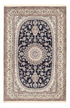 Nain - 6La Tapete 131x198cm - Tapete persa - Rectangular / Azul escuro / 131 x 198 cm Rectangular