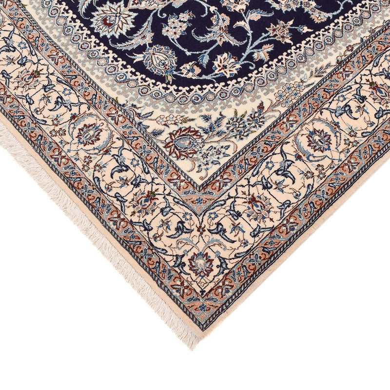 Tapete Persa - Nain - Premium - 198 x 131 cm - azul escuro