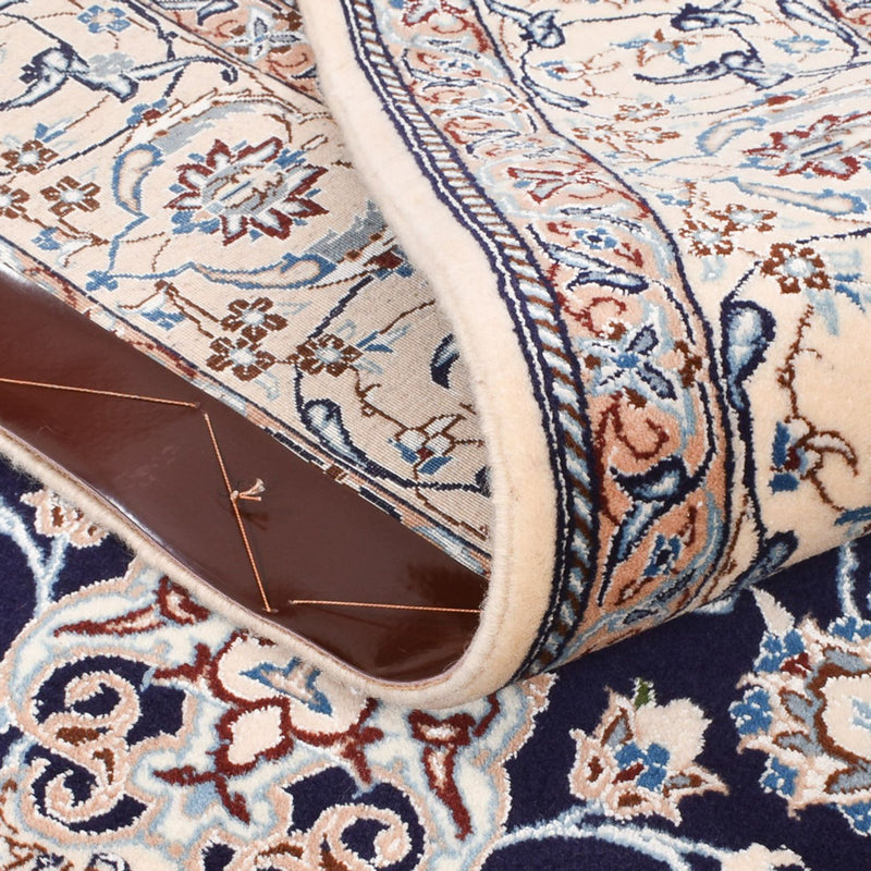 Tapete Persa - Nain - Premium - 198 x 131 cm - azul escuro