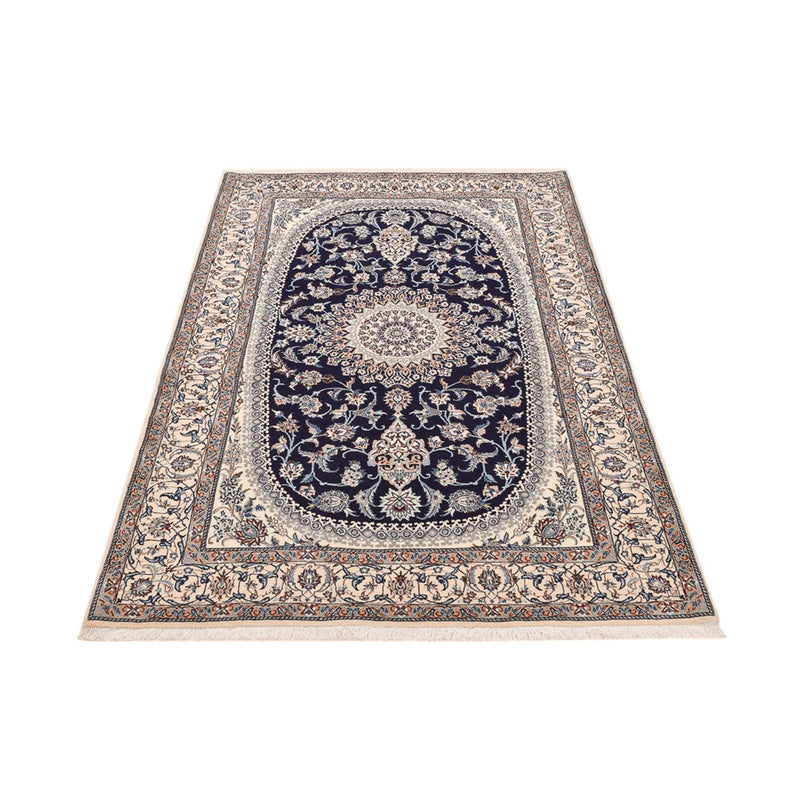 Tapete Persa - Nain - Premium - 198 x 131 cm - azul escuro
