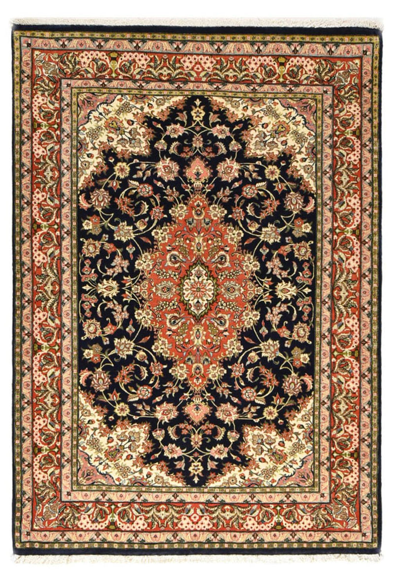 Tapete Persa - Ghom - Royal - 194 x 137 cm - azul escuro