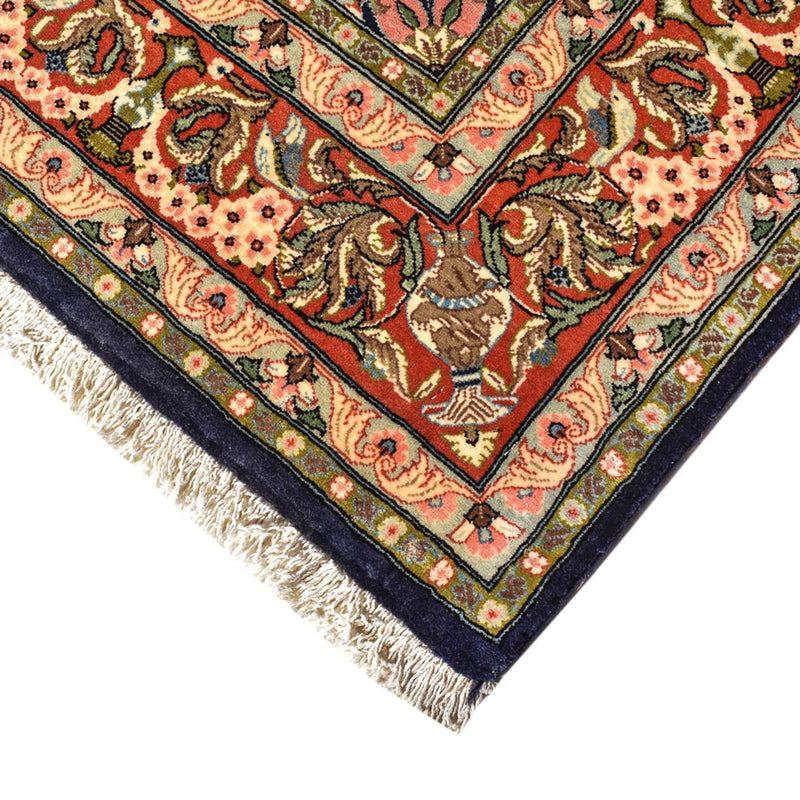 Tapete Persa - Ghom - Royal - 194 x 137 cm - azul escuro