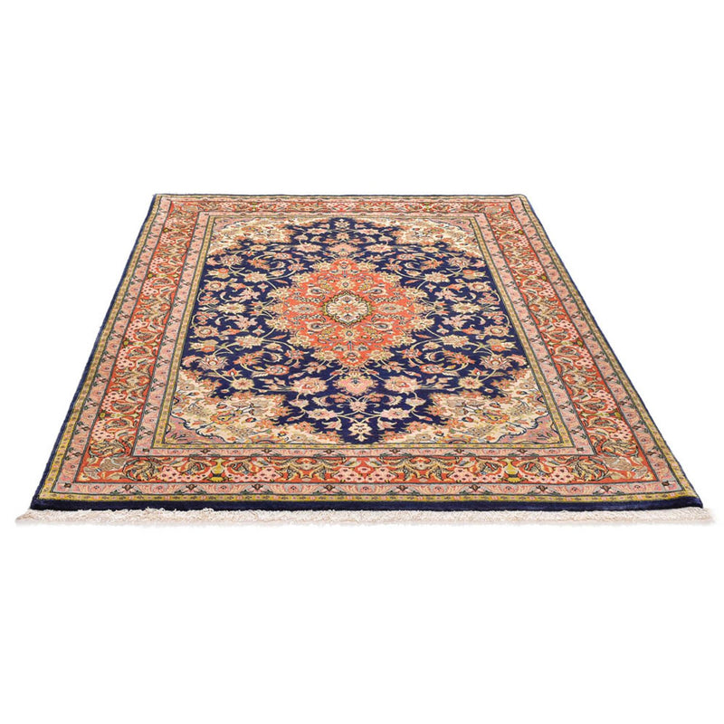 Tapete Persa - Ghom - Royal - 194 x 137 cm - azul escuro