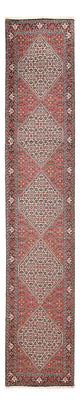 Corredor Tapete Persa - Bijar - 389 x 74 cm - castanho