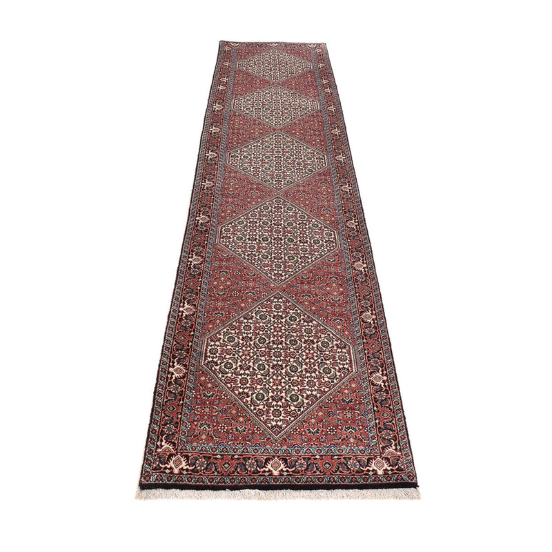 Corredor Tapete Persa - Bijar - 389 x 74 cm - castanho
