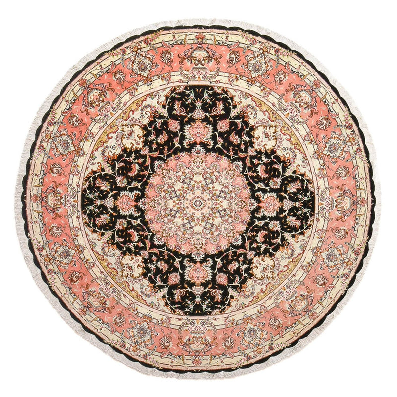 Tapete Persa - Tabriz - Premium ronda  - 250 x 250 cm - multicolorido