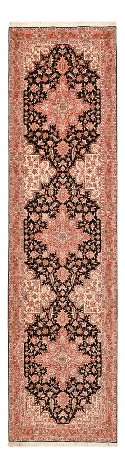 Corredor Tapete Persa - Tabriz - Royal - 352 x 91 cm - azul escuro