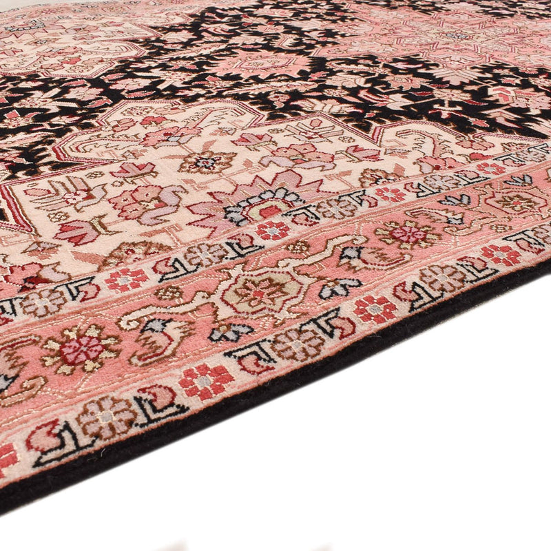 Corredor Tapete Persa - Tabriz - Royal - 352 x 91 cm - azul escuro