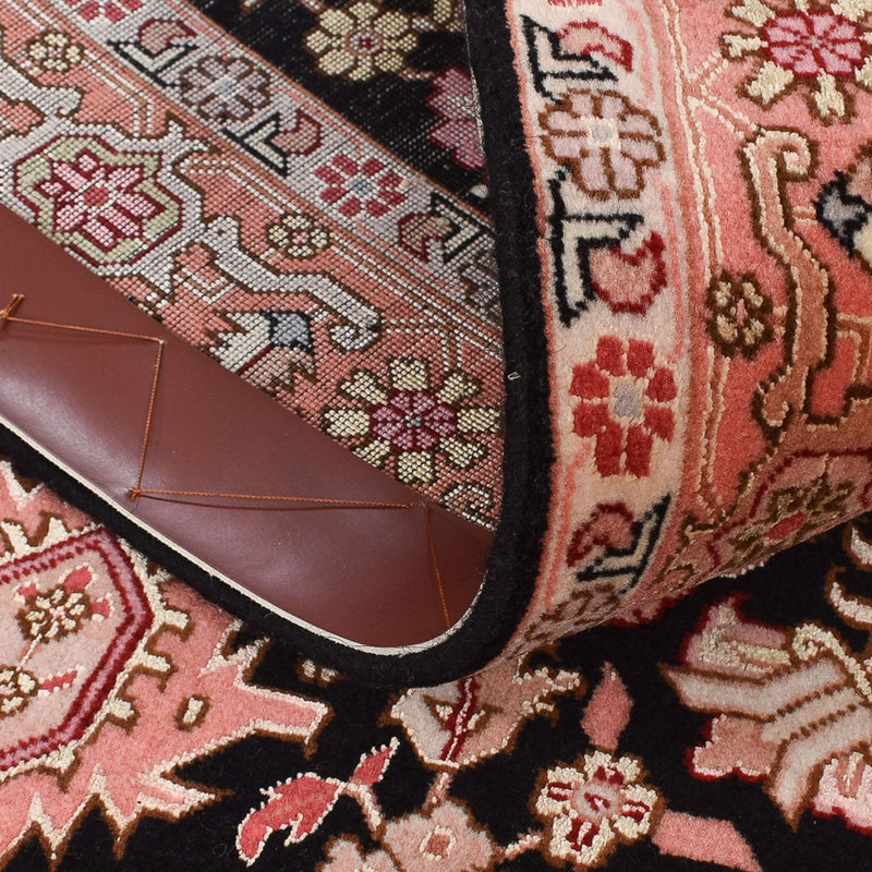 Corredor Tapete Persa - Tabriz - Royal - 352 x 91 cm - azul escuro