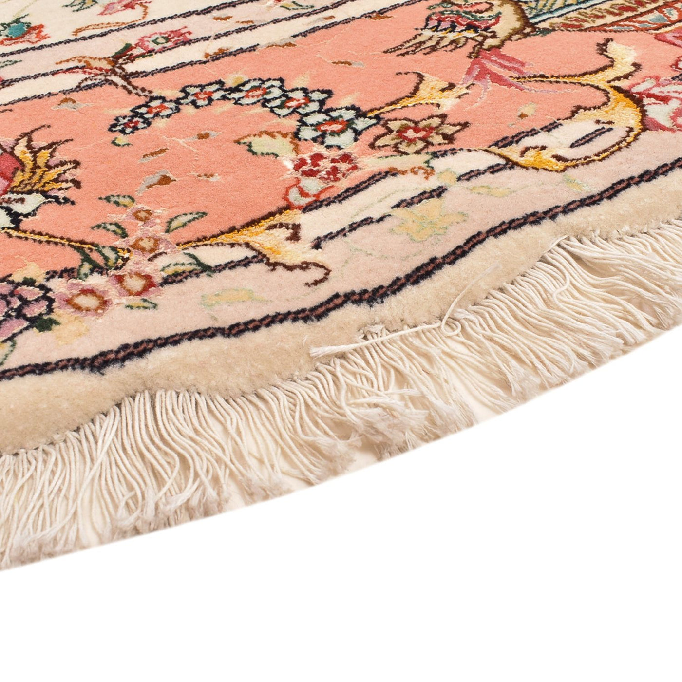 Tapete Persa - Tabriz - Premium ronda  - 200 x 200 cm - creme