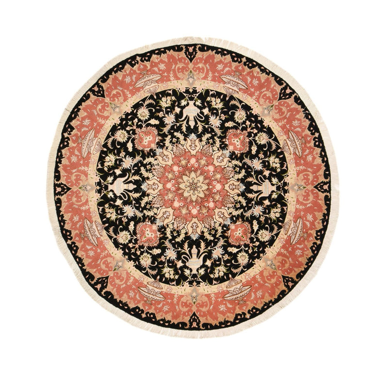 Tapete Persa - Tabriz - Premium ronda  - 200 x 200 cm - multicolorido