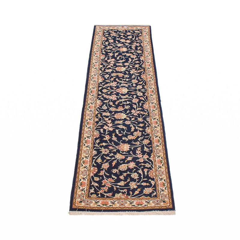 Corredor Tapete Persa - Ghom - Royal - 244 x 58 cm - azul escuro