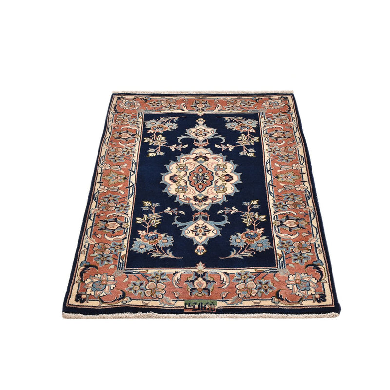 Tapete persa - Keshan - 132 x 85 cm - azul