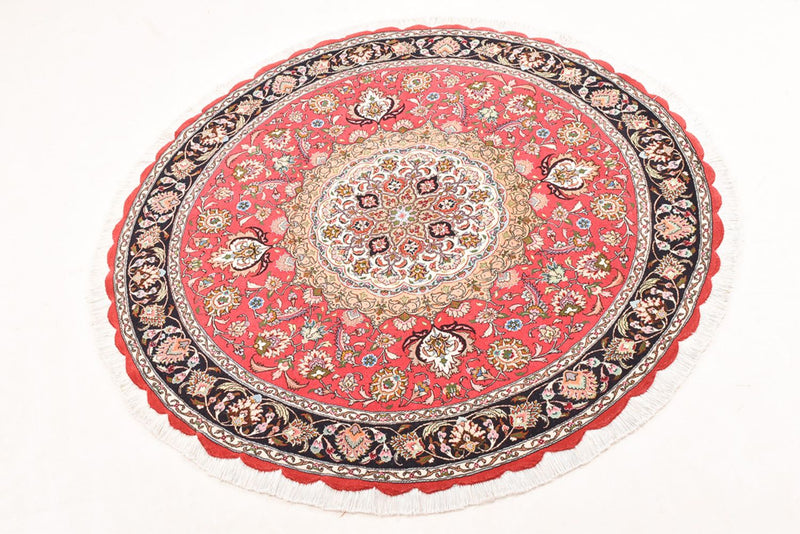 Tapete Persa - Tabriz - Royal ronda  - 150 x 150 cm - vermelho