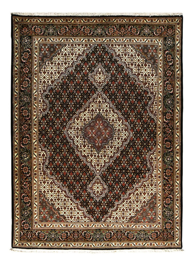 Tapete Persa - Tabriz - Royal - 210 x 152 cm - castanho escuro