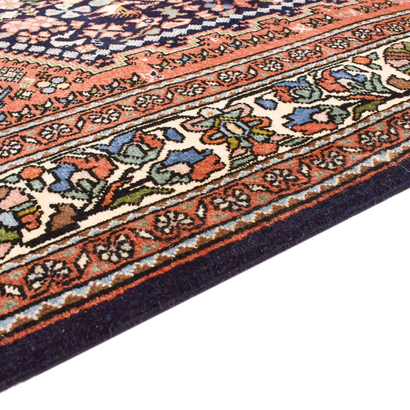 Corredor Tapete Gabbeh - Kashkuli Persa - 202 x 150 cm - azul escuro
