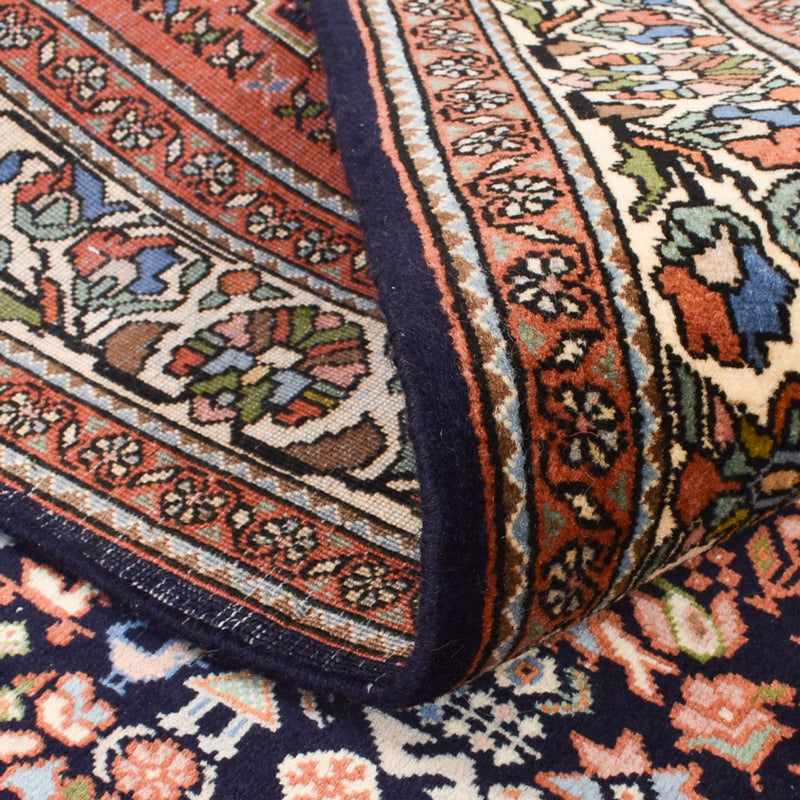 Corredor Tapete Gabbeh - Kashkuli Persa - 202 x 150 cm - azul escuro
