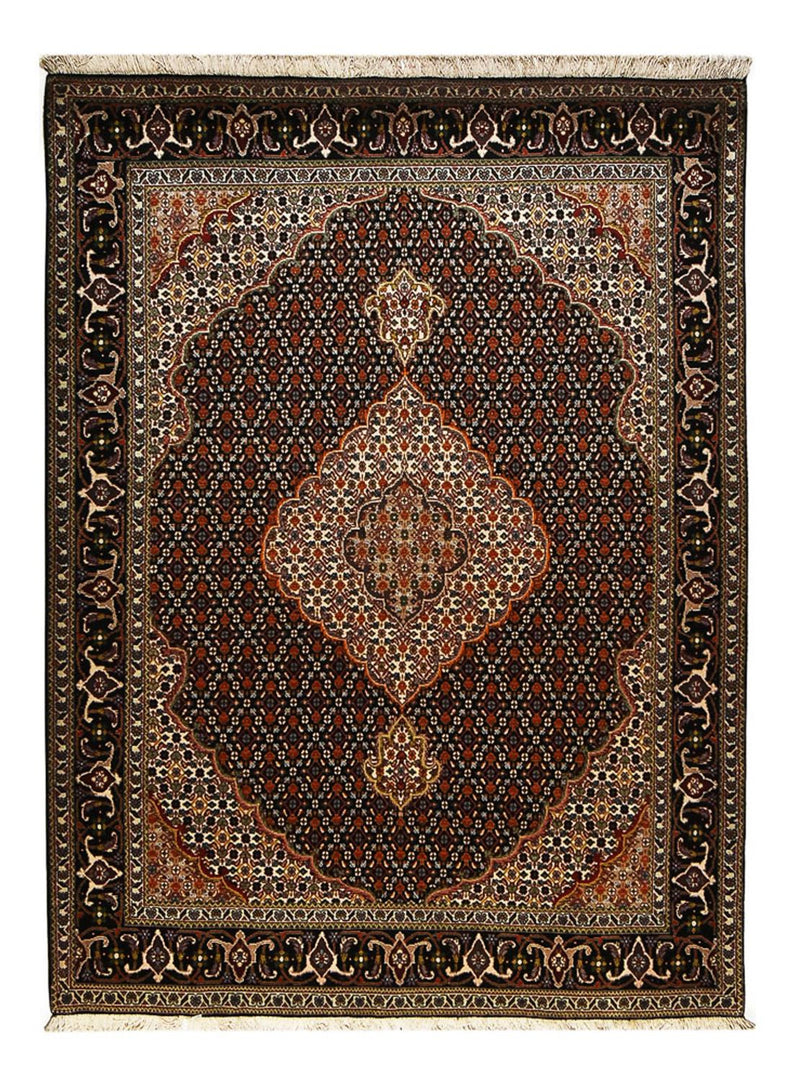 Tapete Persa - Tabriz - Royal - 210 x 154 cm - castanho escuro