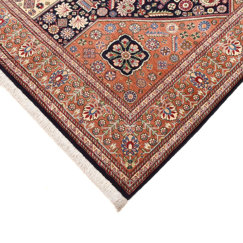 Tapete Gabbeh - Kashkuli Persa - 205 x 144 cm - azul escuro
