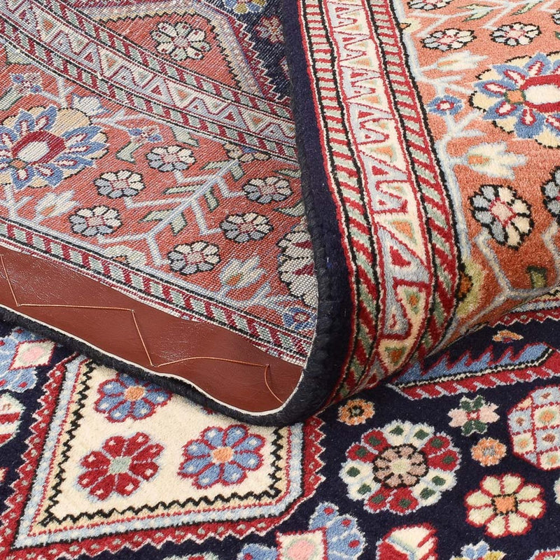 Tapete Gabbeh - Kashkuli Persa - 205 x 144 cm - azul escuro