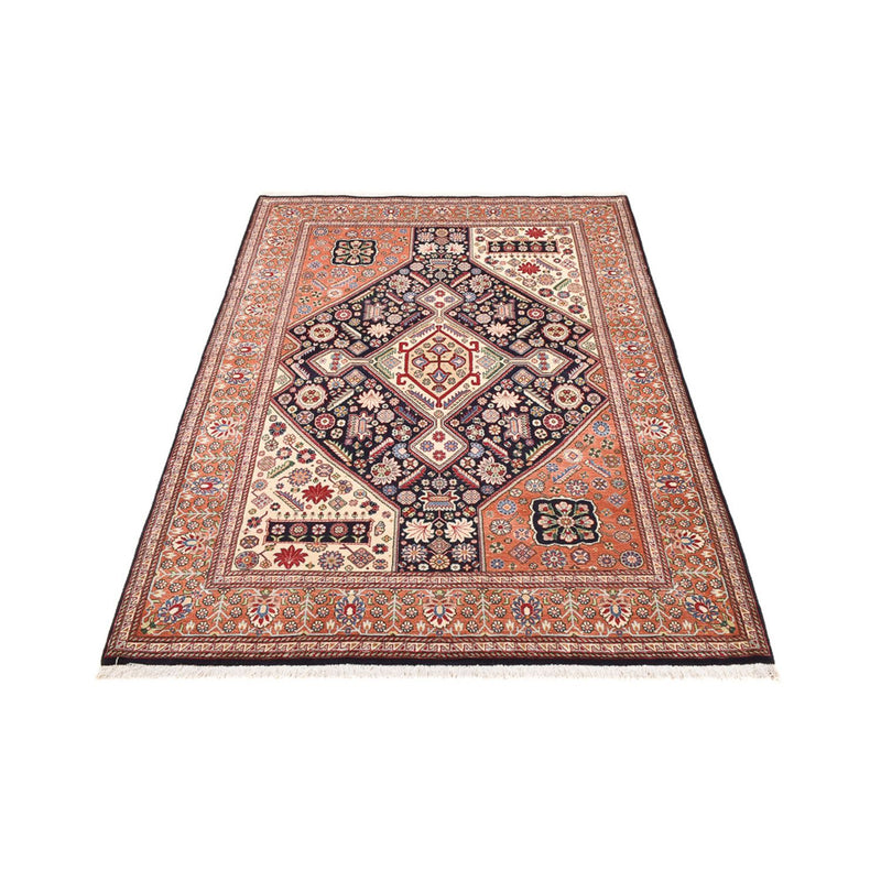 Tapete Gabbeh - Kashkuli Persa - 205 x 144 cm - azul escuro