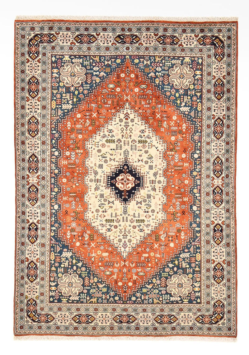 Tapete Gabbeh - Kashkuli Persa - 205 x 147 cm - multicolorido