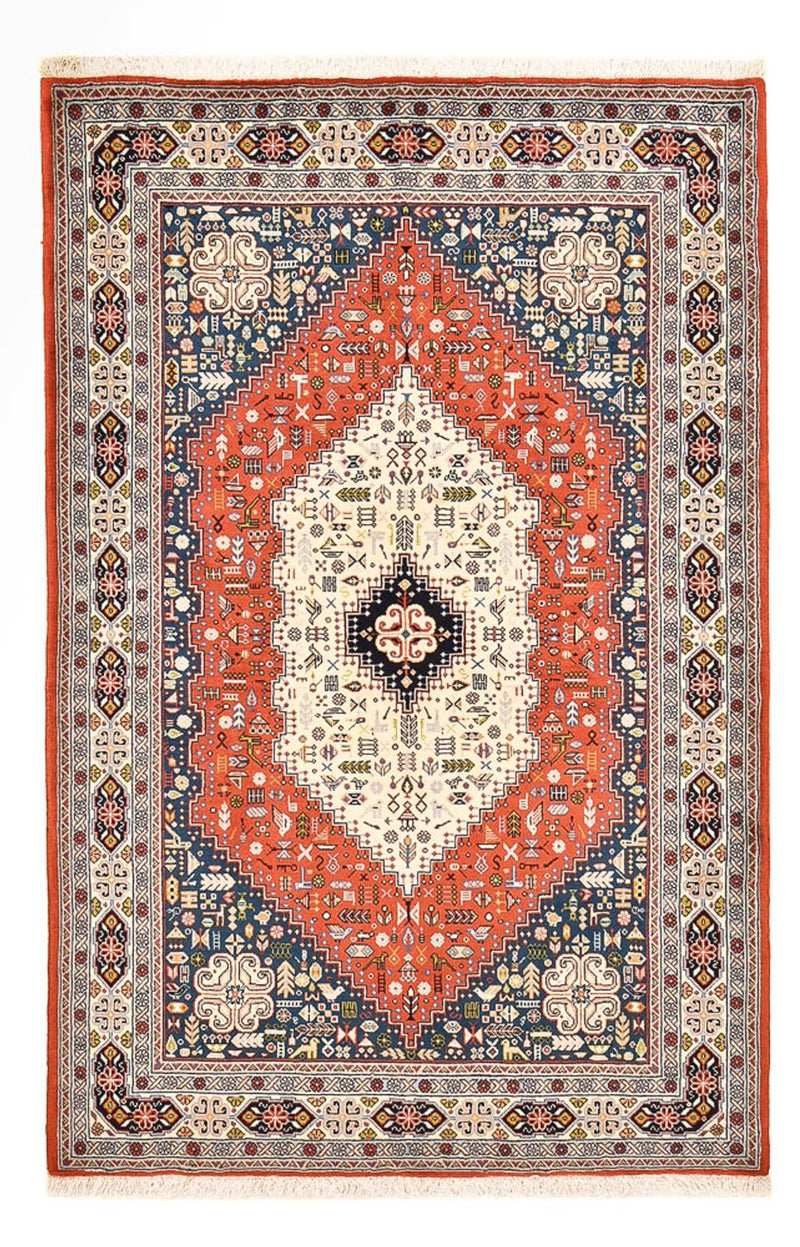Tapete Gabbeh - Kashkuli Persa - 206 x 137 cm - multicolorido