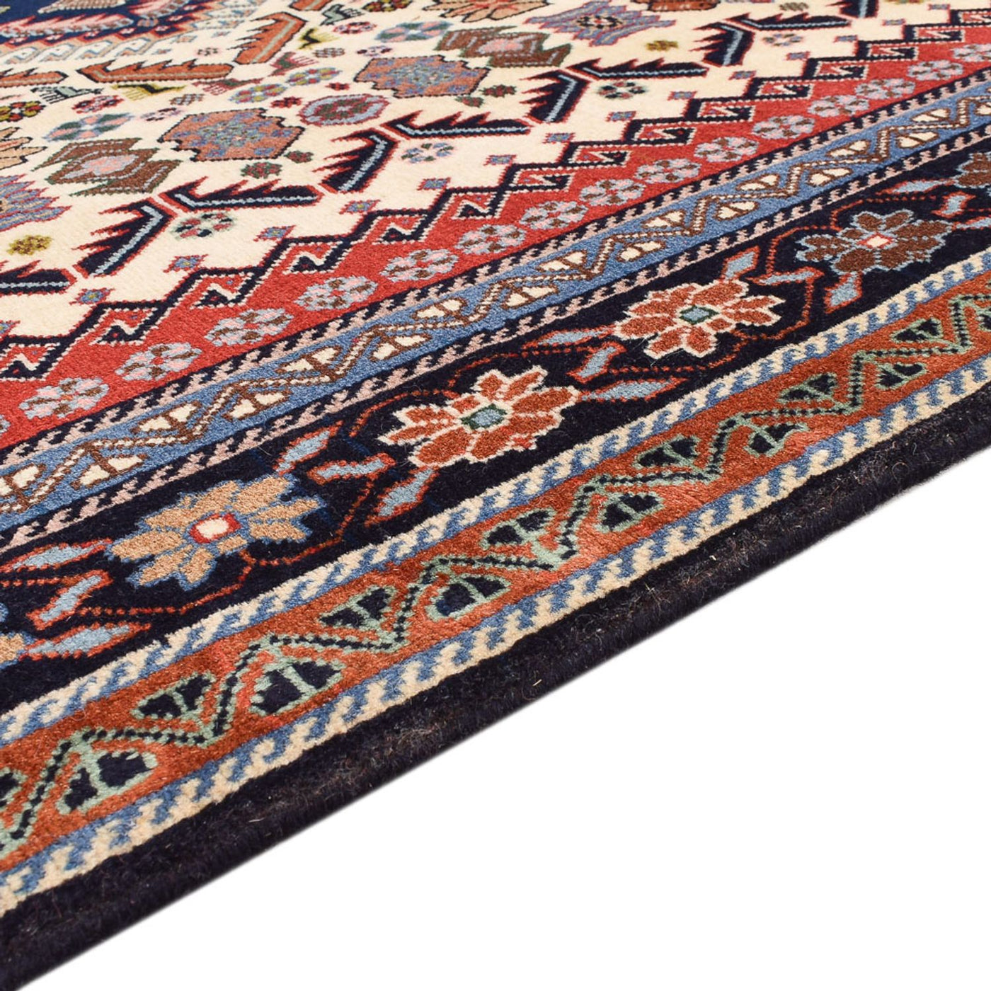 Tapete Gabbeh - Kashkuli Persa - 212 x 143 cm - multicolorido
