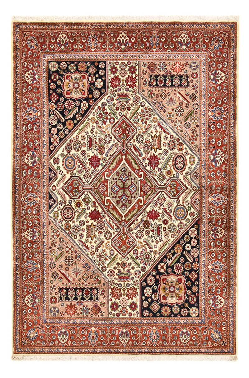 Tapete Gabbeh - Kashkuli Persa - 218 x 150 cm - vermelho claro