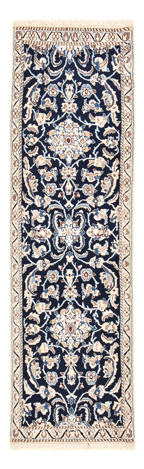 Corredor Tapete Persa - Nain - Royal - 185 x 56 cm - azul escuro