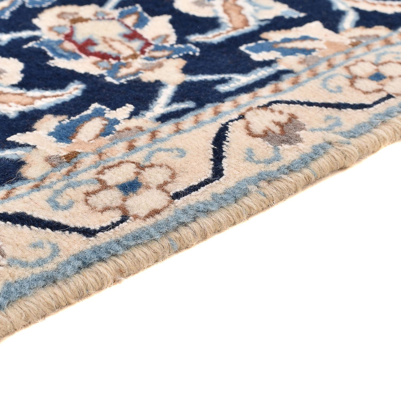 Corredor Tapete Persa - Nain - Royal - 185 x 56 cm - azul escuro