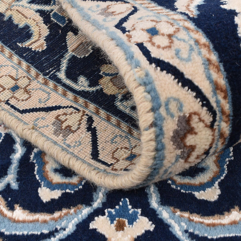 Corredor Tapete Persa - Nain - Royal - 185 x 56 cm - azul escuro