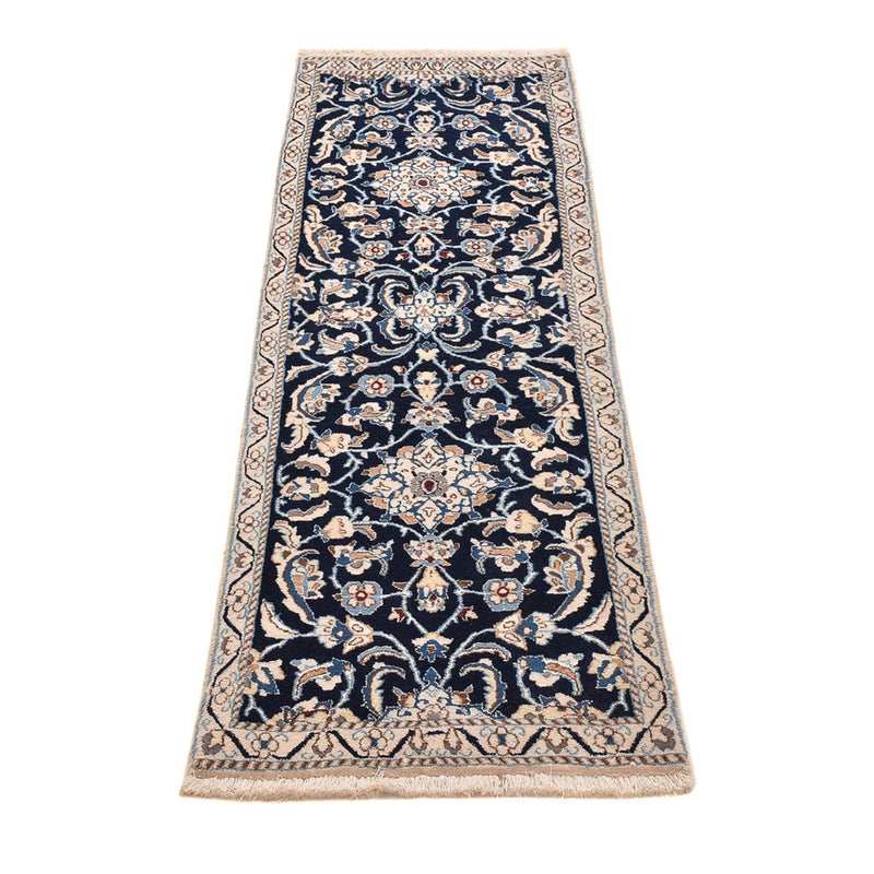 Corredor Tapete Persa - Nain - Royal - 185 x 56 cm - azul escuro