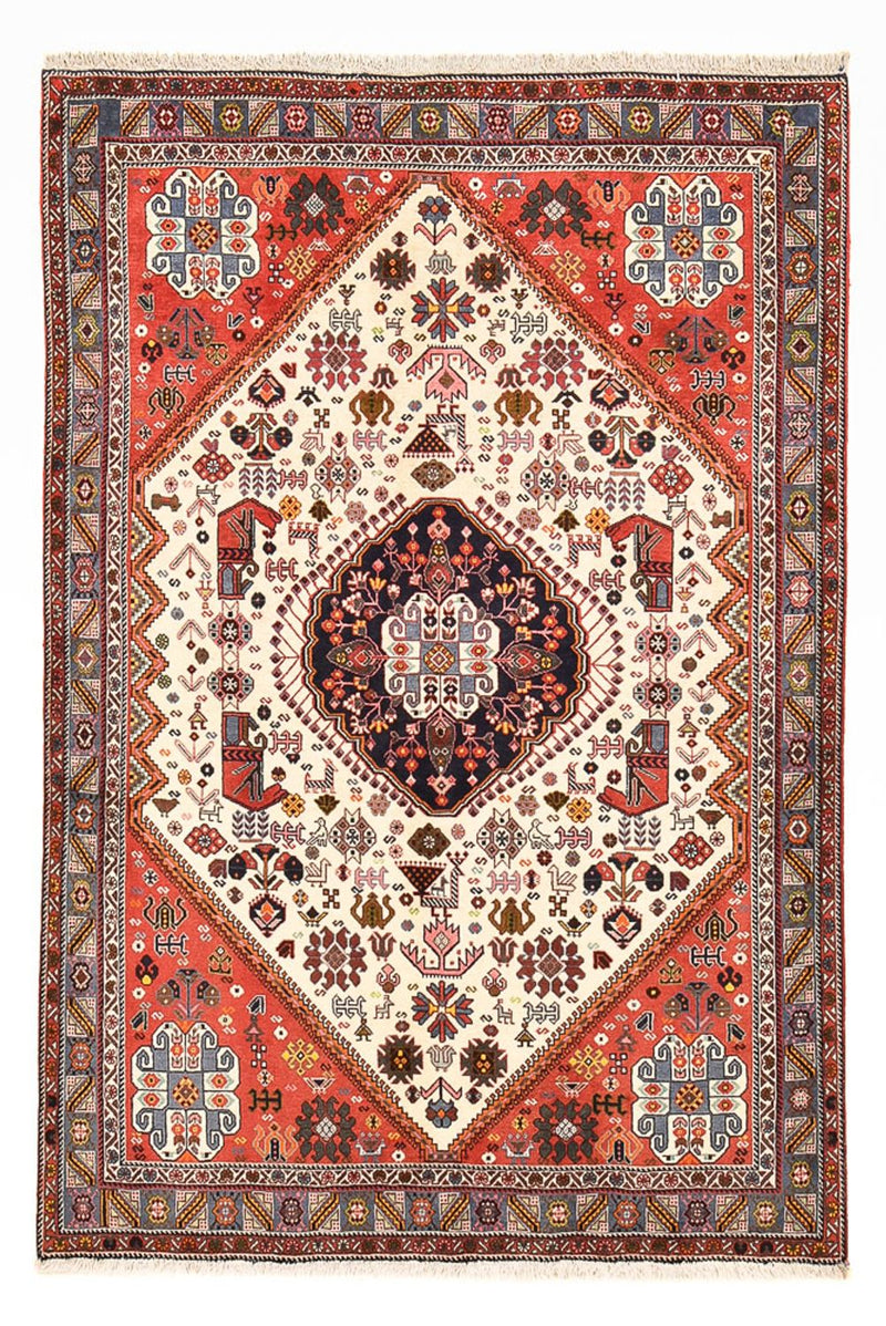 Tapete Gabbeh - Kashkuli Persa - 197 x 140 cm - multicolorido
