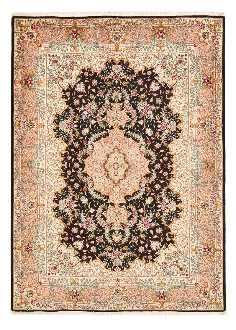 Tapete Persa - Tabriz - Royal - 210 x 151 cm - azul escuro