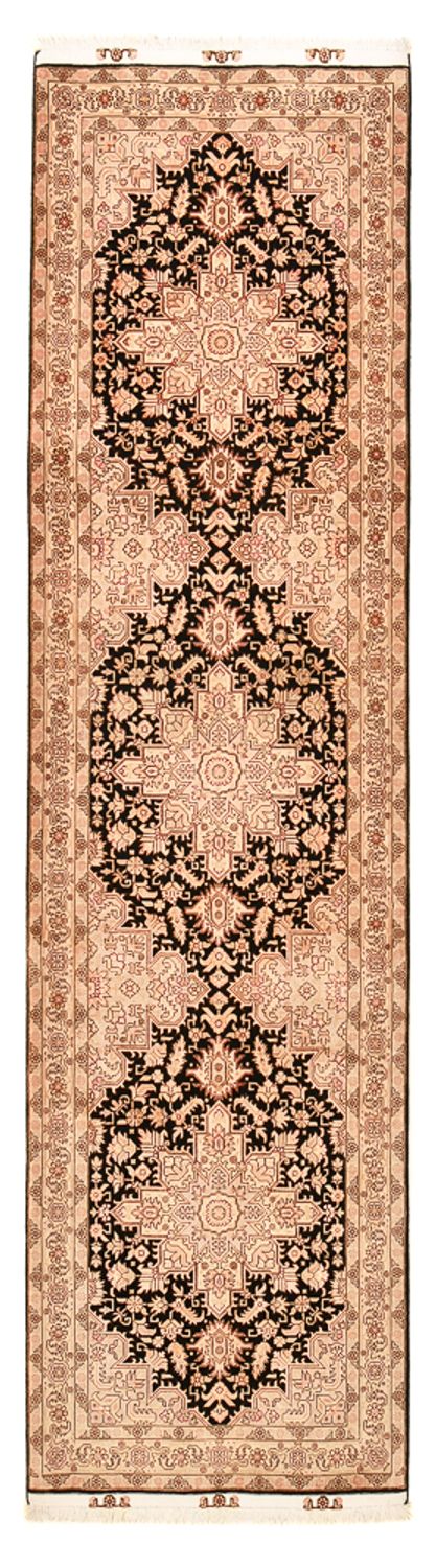 Corredor Tapete Persa - Tabriz - Royal - 305 x 80 cm - bege claro