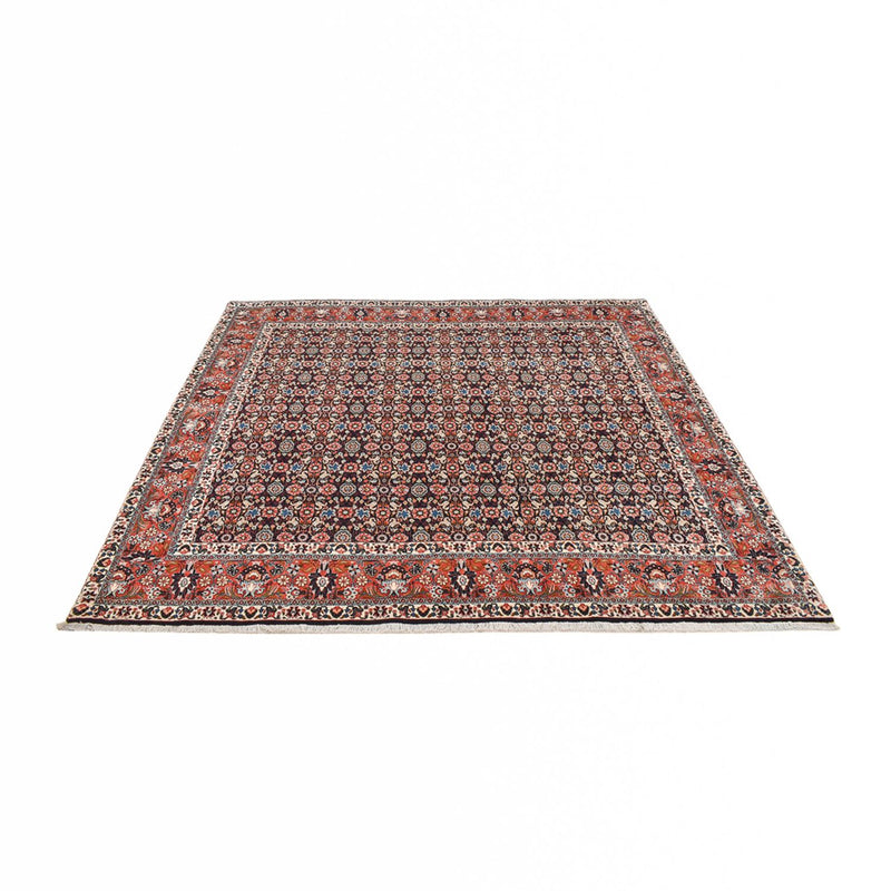 Tapete Persa - Bijar praça  - 254 x 243 cm - vermelho escuro